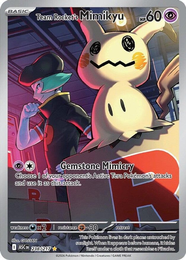 Pokemon Team Rocket's Mimikyu (238/583) Ascended Heroes LP HOLO