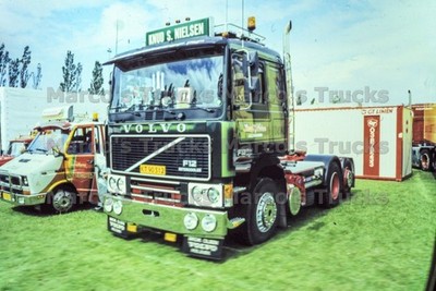 LKW Foto Volvo F12 Intercooler Truck Dänemark grün KNUD S. NIELSEN #o1pi