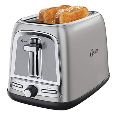 Oster Advanced Toast Technology 2-Slice Toaster, Stainless Steel Finish, All ...
