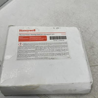 25 Pk Honeywell 1-110501-00 Thermal Printer Cleaning Cards 4.5"x6" NIB - Image 1 of 4