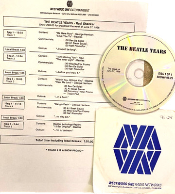 6/17/96 J.J. JACKSON HOSTS BEATLE YEARS RAVI SHANKAR;TUNES/INTERVIEWS/COMMENTARY