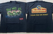 Budweiser Reprint Your Pad Or Mine Frog Promo Tee Shirt Size S-5XL
