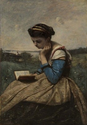 Museum quality oil painting handpainted on canvas    ''A Woman Reading''