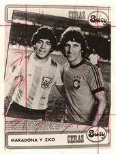 Diego Maradona + Zico (1970s) ❤️ Vintage Press Photo 1079K