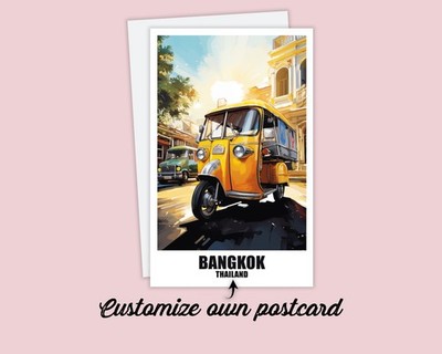 Bangkok Postkarte & Poster Thailand Gruß Karte Geschenk
