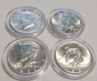 90% Silver 1964 JFK no mint Kennedy Half Dollar Lot of 4 Uncirculated Sealed