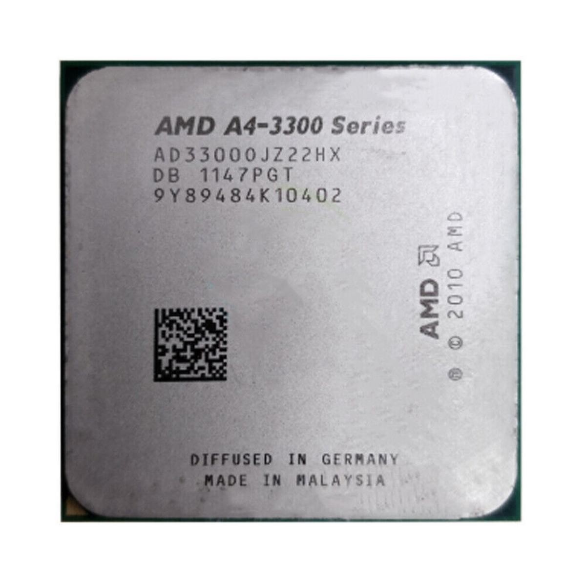AMD A4-3300 Processor Socket FM1 CPU Tray AD33000JZ22HX
