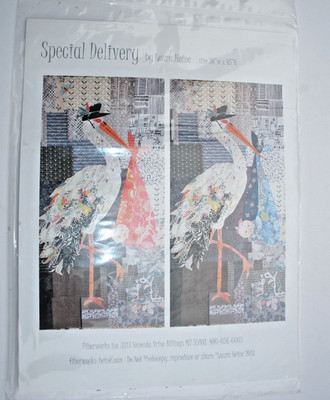 Special Delivery Collage Baby Quilt 30x45'' Pattern Fiberworks Laura Heine Unused