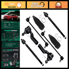 SCITOO 8pcs Front Suspension Kit Outer Inner Tie Rod End w/Boot Sway Bar End Lin