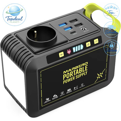 Powerstation Tragbar 24000mAh 88,8Wh 80W 230V Steckdose USB-C LED-Lampe