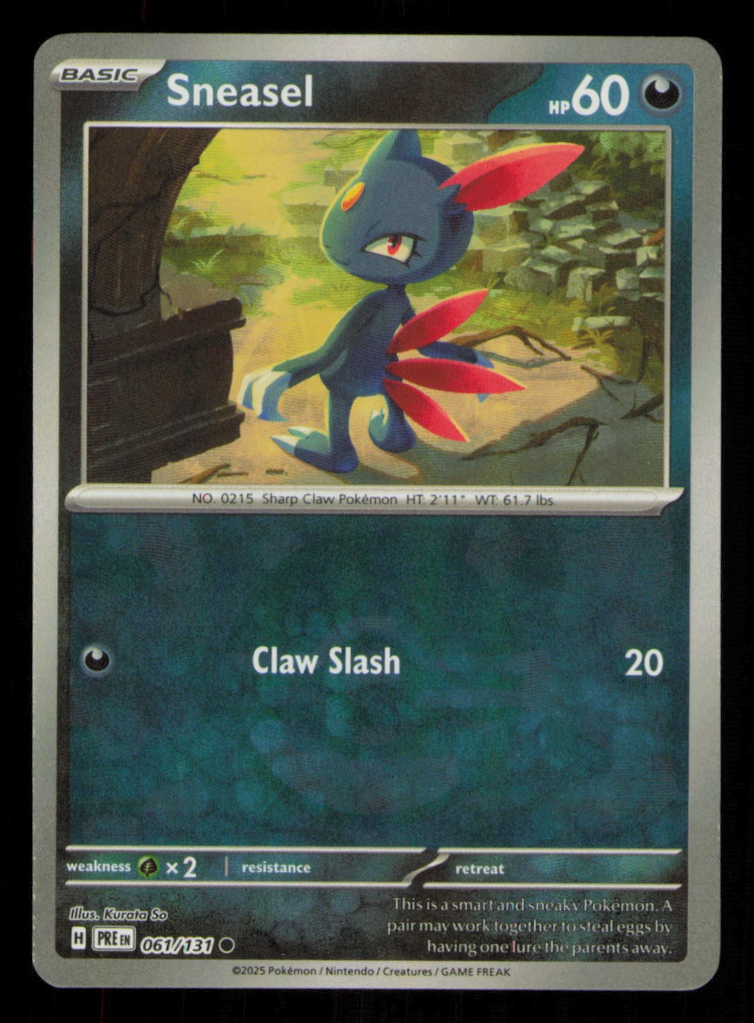 Sneasel (Poke Ball Pattern) Common SV: Prismatic Evolutions 061/131 NM