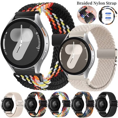 Nylon Armband für Samsung Galaxy Watch FE 7 6 5 4 3 40/44mm 42/47mm Active 2 S3