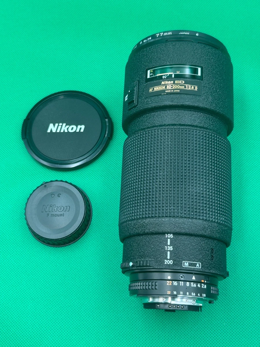 Nikon Objectif zoom AF FX NIKKOR 80-200 mm f/2.8D ED avec mise au point automatique pour appareils photo reflex numériques Nikon 1986 Noir