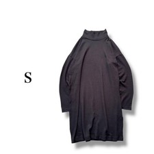 UNIQLO Soft Knit Fleece Dress S High Neck Casual Black Used