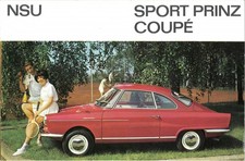 Catalogue brochure prospekt NSU Sport Prinz coupé 1966 FR - France