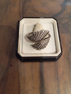 Vintage Silberring Federn Pandora