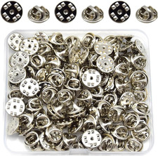 100 Pcs Locking Pin Backs 11Mm Brooch Pin Back Butterfly Pin Keepers Insignia Cl