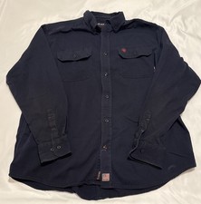 Ariat FR Work Shirt Mens XL Flame Resistant CAT2 2112 Navy Blue