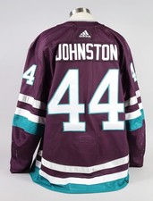 2023-24 Ross Johnston Ducks Game Used 30Th Anniversary Jersey Set 2