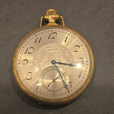 Antique Elgin Pocket Watch 15jewels Size 16s Gold Filled Running  1 