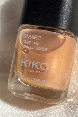 New! Kiko Milano Smart Nail Lacquer Nail Polish IRIDESCENT PEACH 7ml Full Size