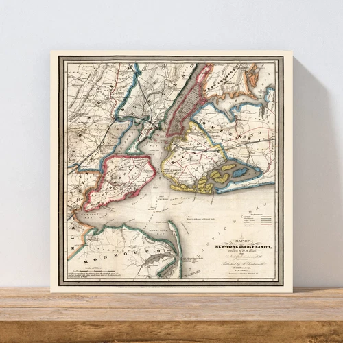 Old Map of New York City, NY 1836 - Vintage New York City Ne - Picture 3 of 29