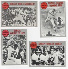 1970 TOPPS #199-#202    AMERICAN LEAGUE PLAYOFFS     BALTIMORE ORIOLES vs. TWINS