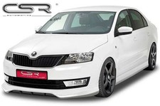 Front Ansatz Spoiler Schwert Diffusor Lippe Tuning für Skoda Rapid FA178