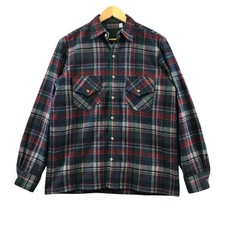 Pendleton Vintage Wool Board Shirt Plaid Double pockets size L
