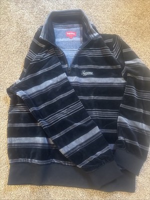 トップス supreme Stripe Velour Polo Supreme Supreme Stripe Velour Polo | Grailed