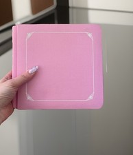 Vintage Rare Creative Memories Baby Girl Scrapbook Album Pink Silver Trim 5x7"