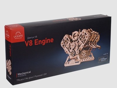 V8-Motor | Maßstab 1:6 aus Holz | Ugears  776 Teile