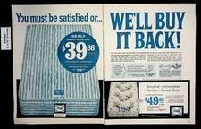 1961 Satisfied for Mattress Sealy Vintage Print Ad 18002