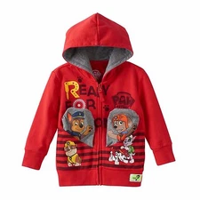 Red Paw Patrol Chase & Zuma Pocket Frenz Zip-Up Hoodie Toddler Boy 2T NEW $38