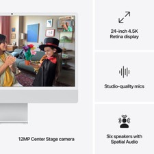 Apple iMac with M4 Chip SilverM4 10-Core 16GB 1TB 24 4480 x 2520 143 w with barr