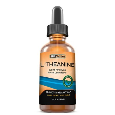#ad MAX ABSORPTION Liquid L Theanine 225 mg Per Serving 4 fl oz 60 Servings Vegan $19.99