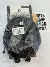 Snowboard Highback Binding Storage The Stash Bag 2.0, Blue Bird, Black Leather