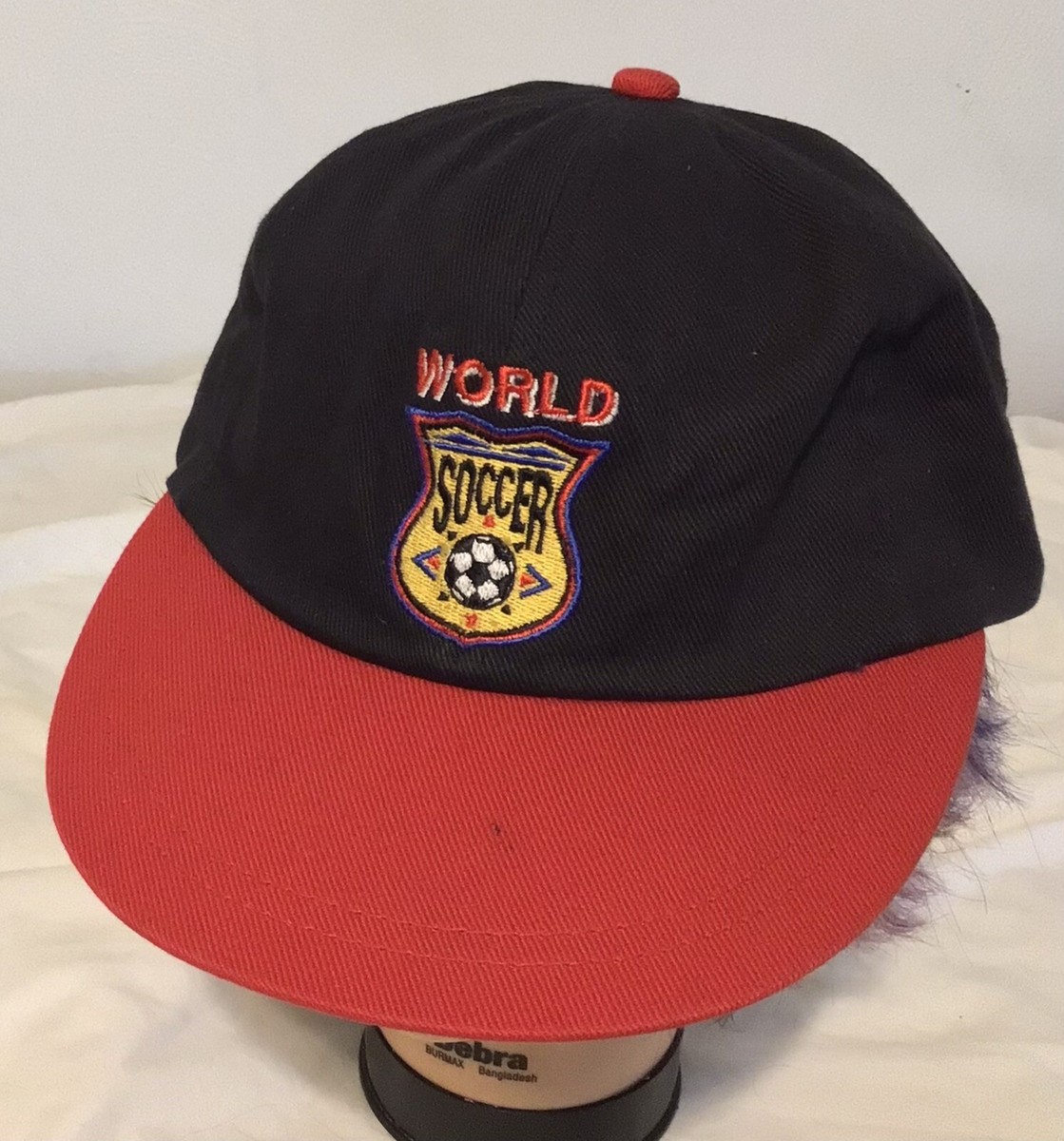 Vintage World Cup Soccer Germany Black/Red Adjustable Adult Hat
