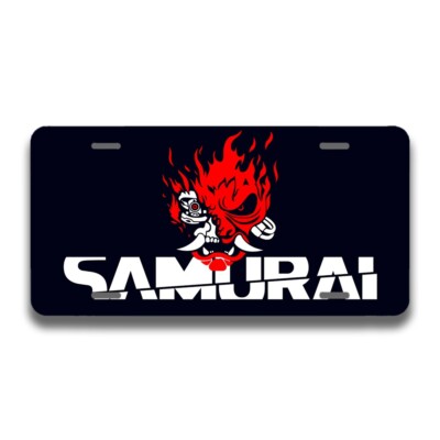 Samurai Cyberpunk Edgerunners Anime Decorative Custom License Plate 6''x12''