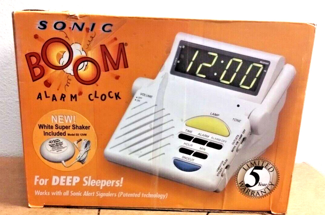 !!!New in Box Sonic Boom SB 1000 loud large Alarm Clock!!!