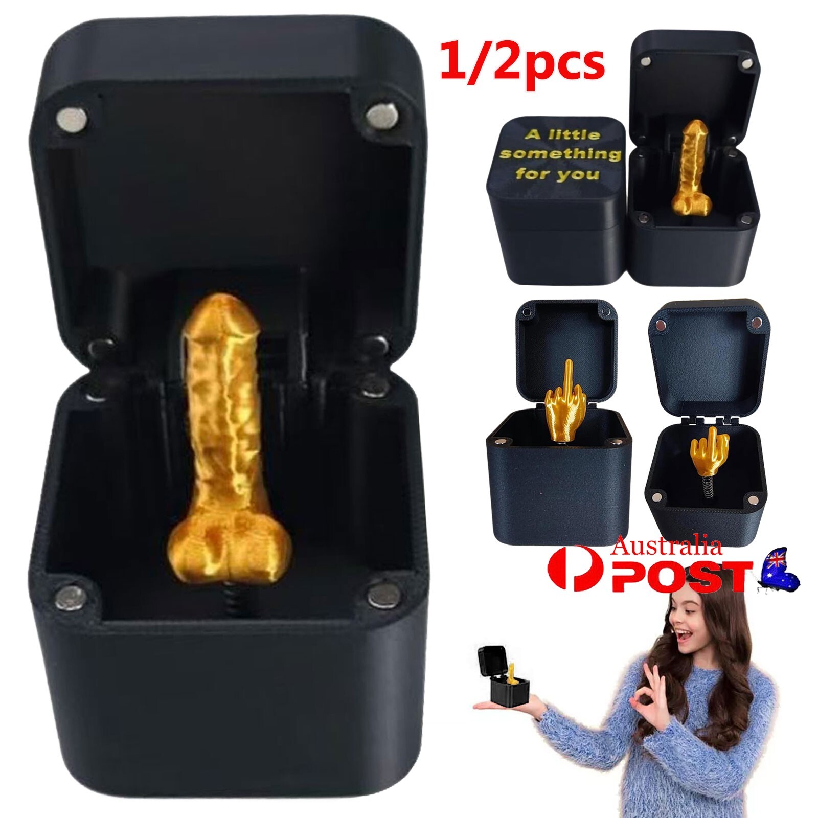 Middle Finger In A Box Funny Surprise Prank Pop up Box Fun Gift for Adults 2025