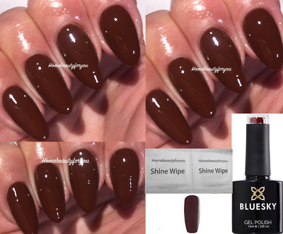 BLUESKY UV Gel Nagellack „Dark Plum“ – Vegan, Langanhaltend Bis 21 Tage, Für LED/Lampen