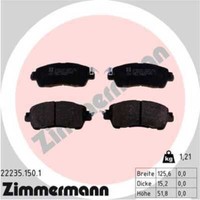 Zimmermann BremsbeläGe Bremsbelegsatz Vorne System Akebono FüR Mazda 2