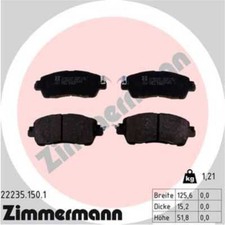 ZIMMERMANN Bremsbeläge Bremsbelegsatz vorne System Akebono für Mazda 2