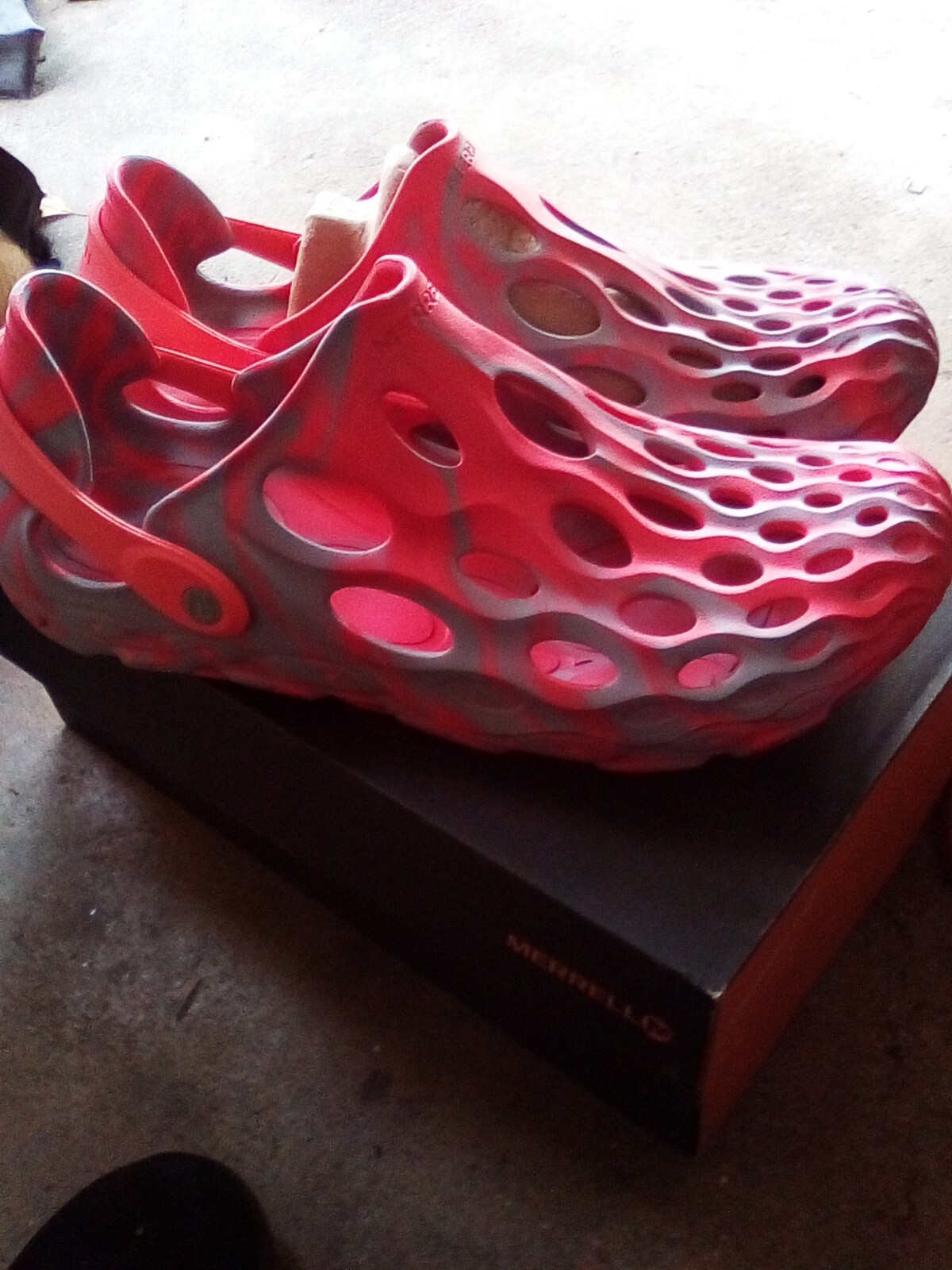 Scarpa Merrell Uomo Hydro Moc Acqua Corallo Paloma Impermeabile Taglia 14 Nuova