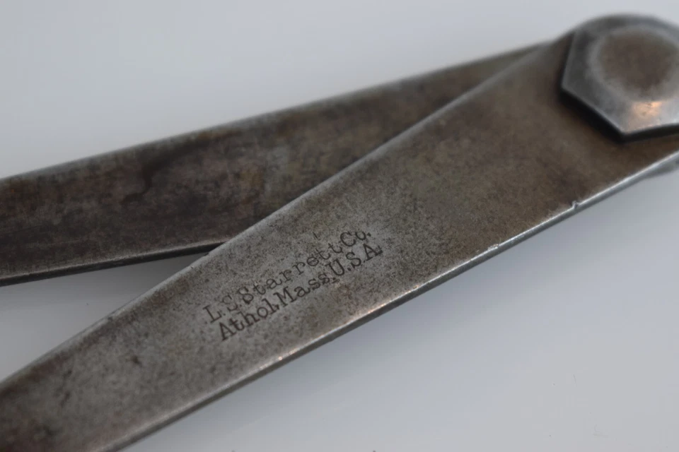 L.S. Pinza hermafrodita pierna ajustable Starrett Co. EE. UU. 6" maquinista vintage Foto 2 de 4