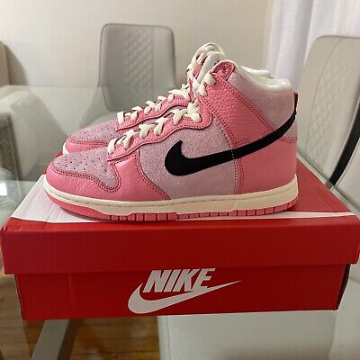 Nike Dunk High Hoops Pack Pink Sneakers DX3359-600 Women Nike Dunk High Hoops Pack Pink Sneakers DX3359-600 Women