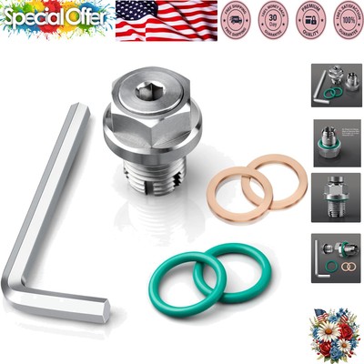 Durable Oversize Piggyback Oil Drain Plug - Easy Thread Repair Kit included