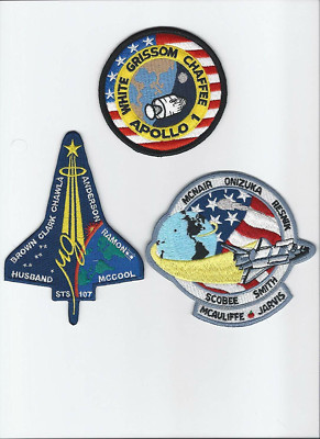 New Official Nasa Space Program Fallen Heroes Patch Set Apollo Shuttle Made in