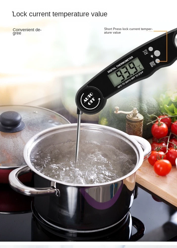 Folding Meat Thermometer Electronic Barbecue Thermometer Home Bottle Opener